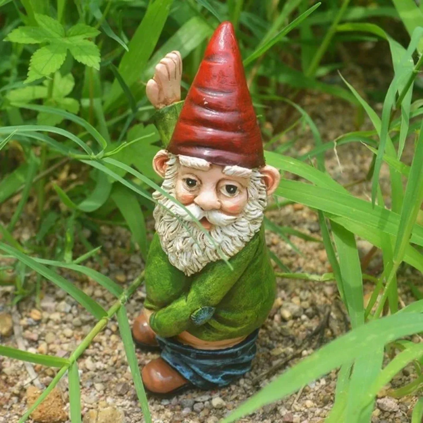 Bearded Old Man Dwarf Resin Gnome Garden,