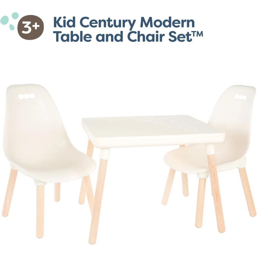 Table and Chair Set ,1 Craft Table & 2 Chairs- Natural Wooden Legs- 3 years +,Kids Table and Chair Set