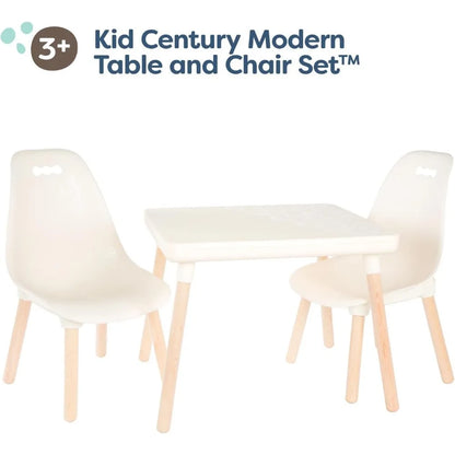 Table and Chair Set ,1 Craft Table & 2 Chairs- Natural Wooden Legs- 3 years +,Kids Table and Chair Set