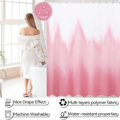 White Bathroom Sets Shower Curtain and Rug