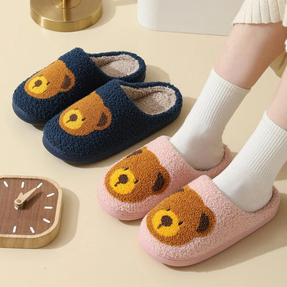 Cute Bear Winter Slippers Soft Christmas Gift