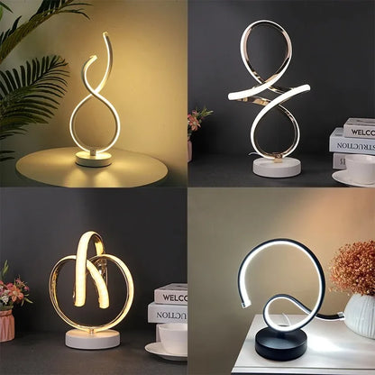 Modern Spiral Table Lamp