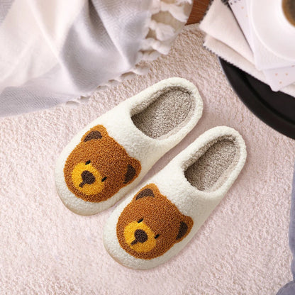 Cute Bear Winter Slippers Soft Christmas Gift