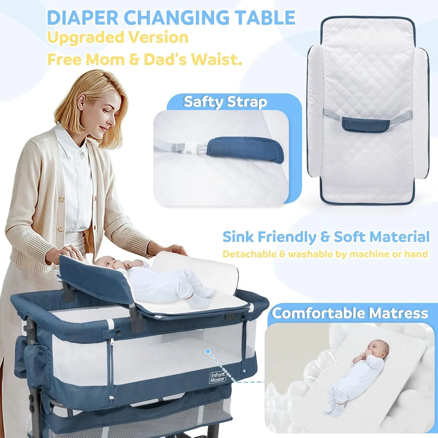 4 in1 Bassinet center w/ Diaper Changer