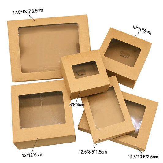 New 6Pcs Box PVC Window for Wedding Christmas Gift