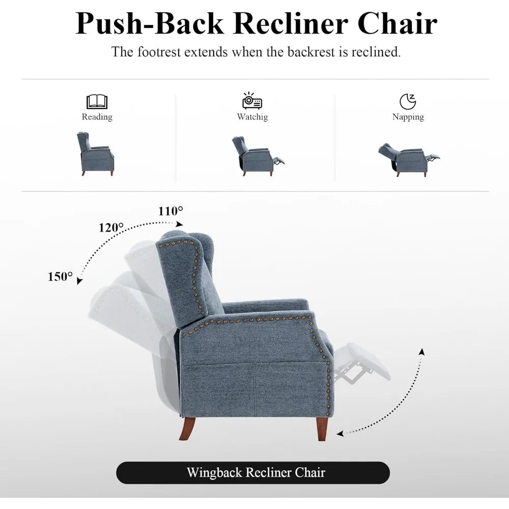 Wingback Pushback Recliner Chairs