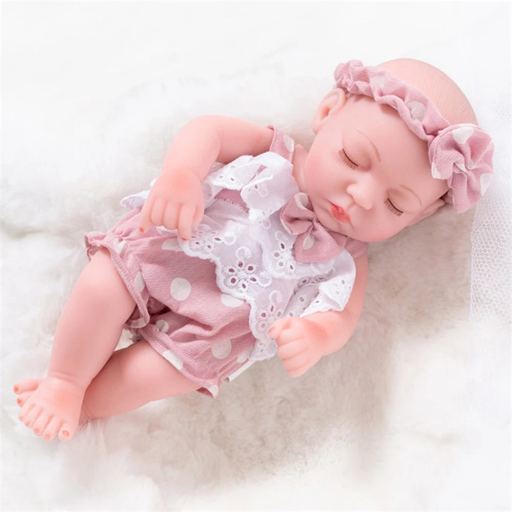 Vinyl Newborn Baby Doll Kids Babe Toddler Simulated Baby Doll Toys Children's Companion and Comfort Doll Children Gifts