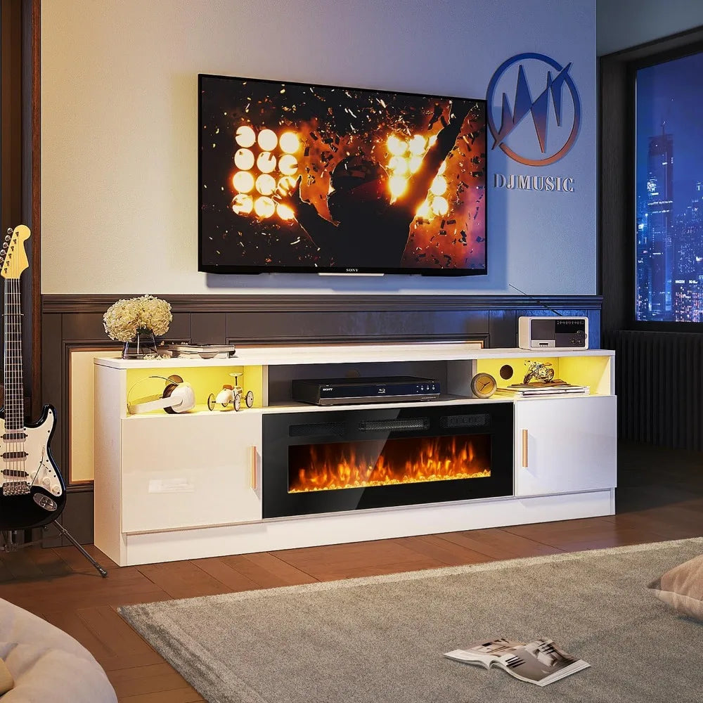 70” Fireplace TV Stand Electric