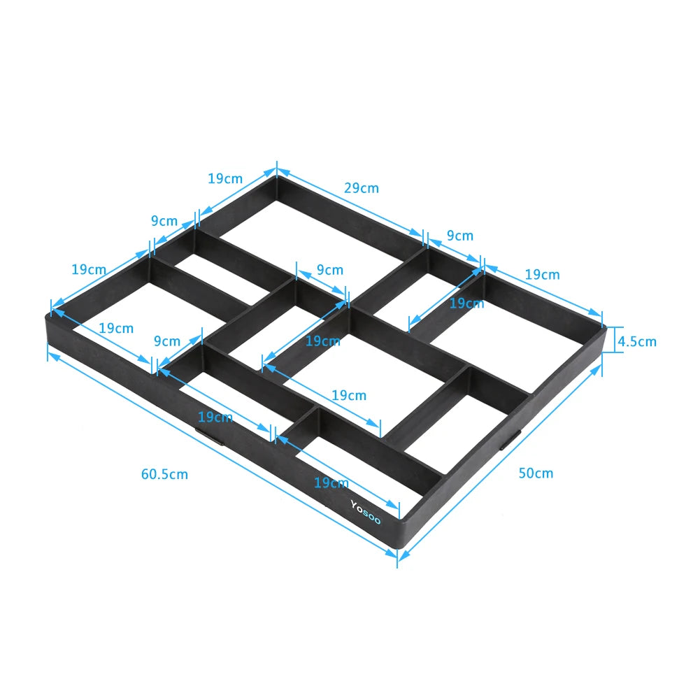 Plastic Maker Mold Cement Stone Pathway Stone Mold