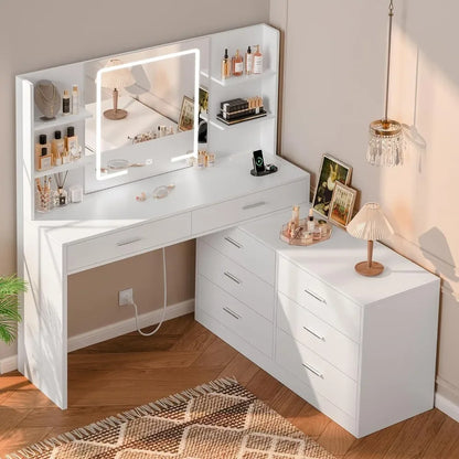 Corner Makeup Vanity Table