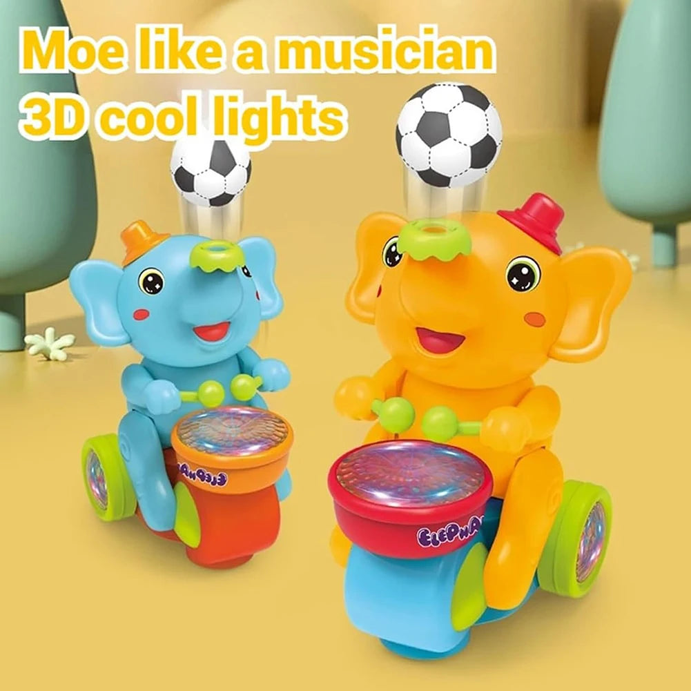 Musical Walking Elephant Toy Light Up Singing 2 Levitation Ball