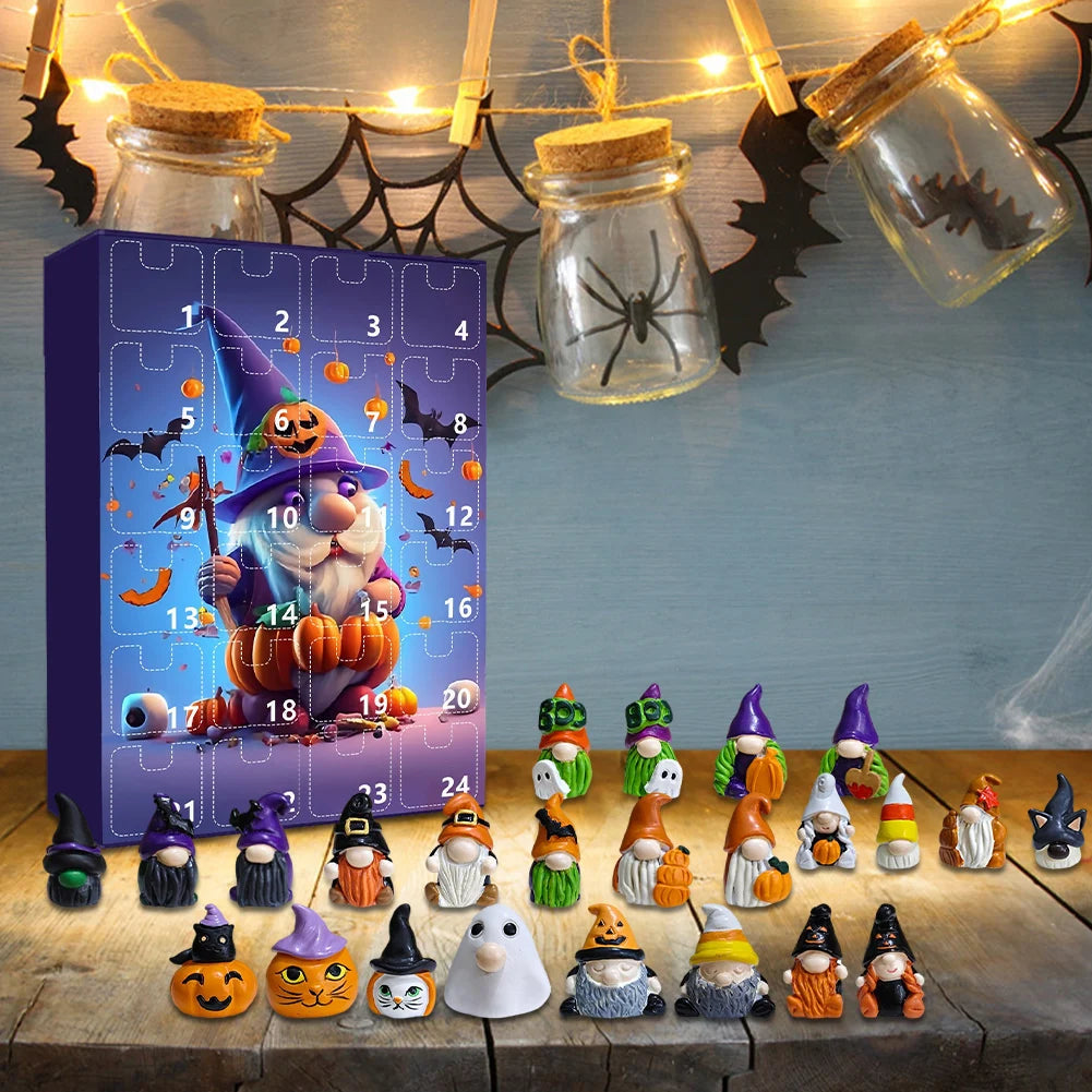 Halloween Gnome Advent Calendar With Figures