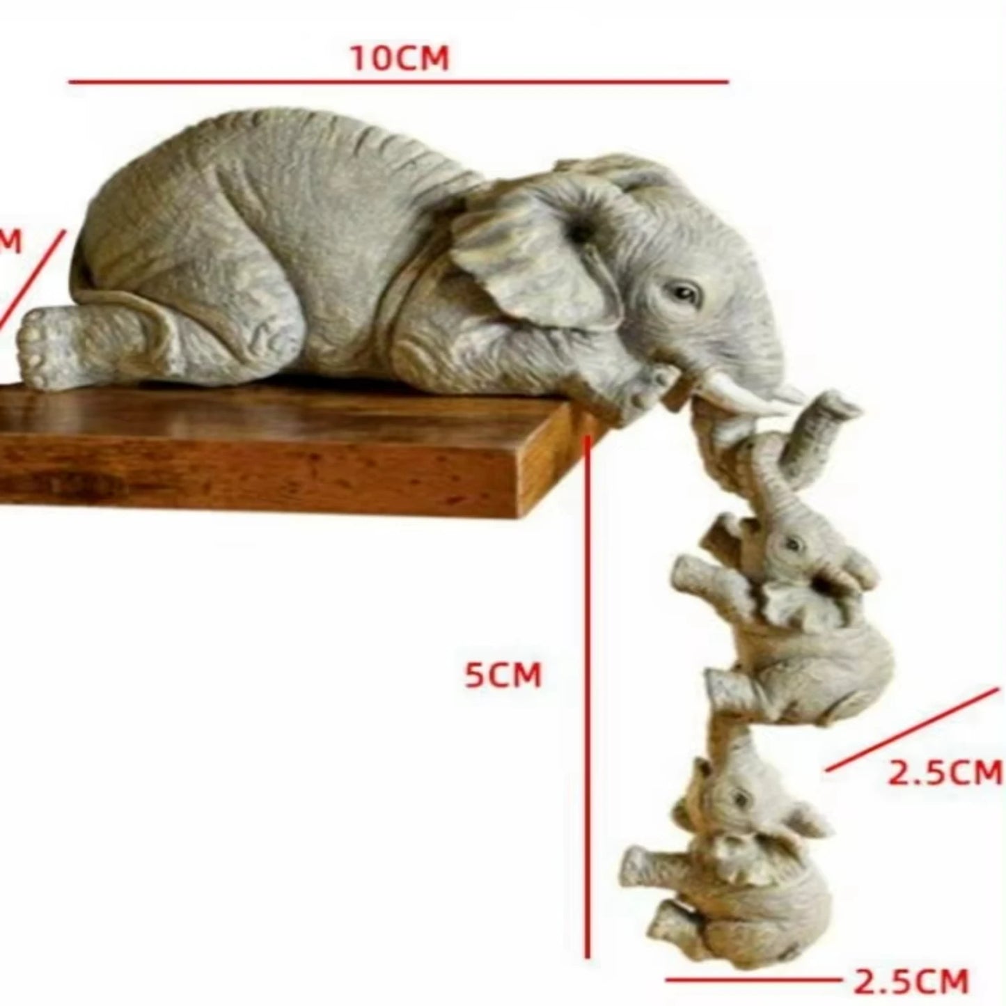 New 3pcs/set Cute Elephant Figurines Elephant Holding Baby