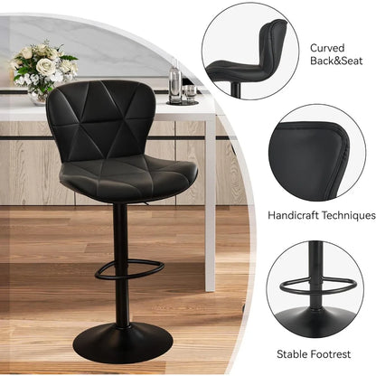 Set of 2, Swivel Counter Height Barstools