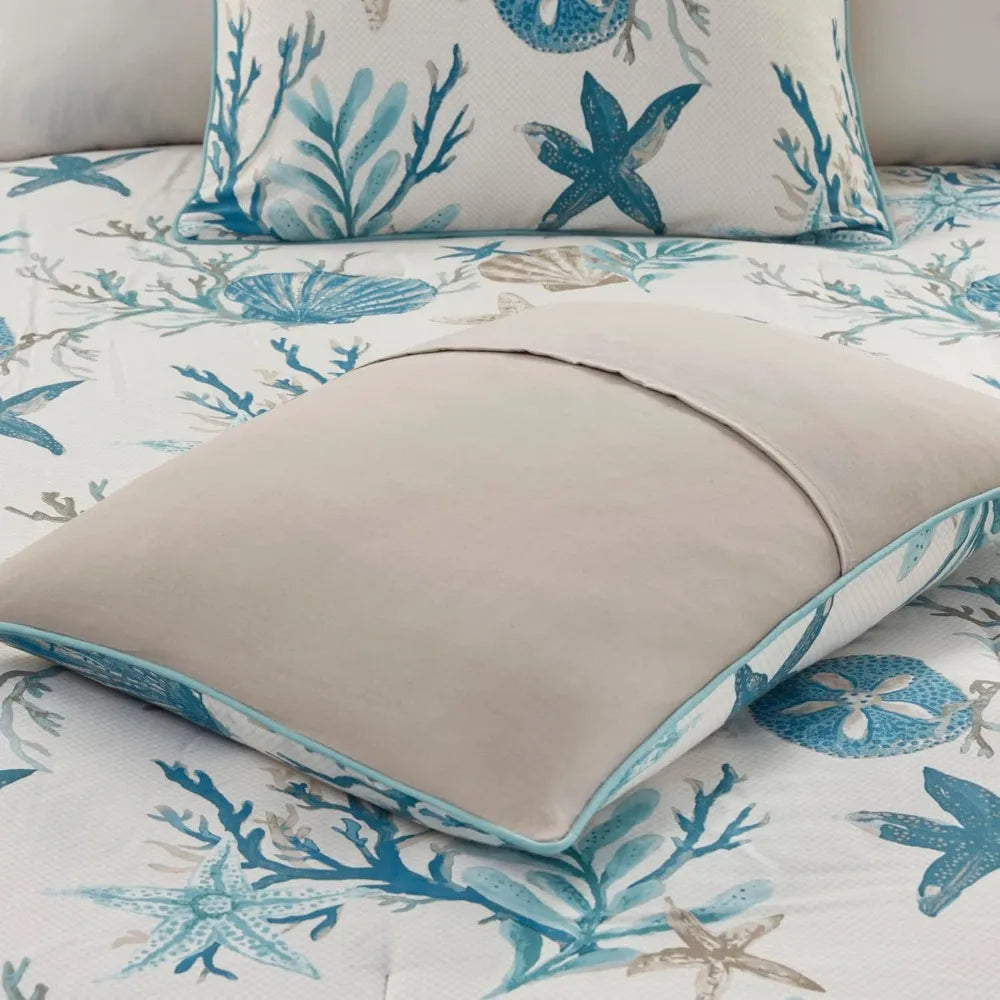 Madison Park Cotton Comforter Set - Coastal Coral