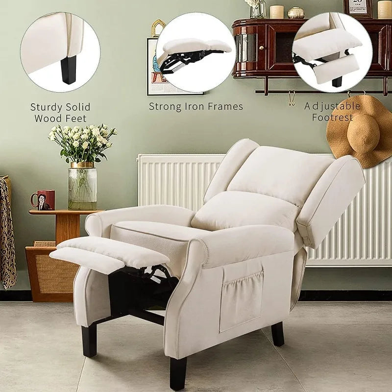 Recliner Chair Fabric Massage Armchair