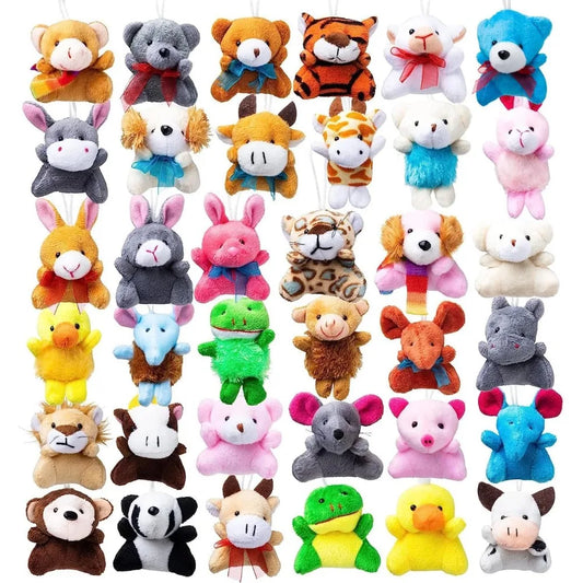 72 Pack Mini Animal Plush Toy Assortment (72 Units 3" Each)