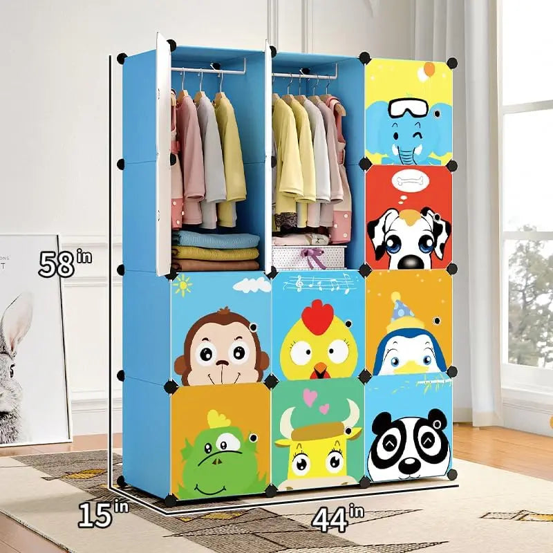 Kids Baby Wardrobe Closet Cute Doors