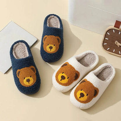 Cute Bear Winter Slippers Soft Christmas Gift