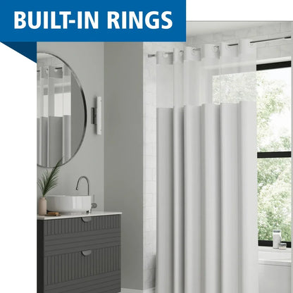 Easy Hang Shower Curtain with View 70" x 74"