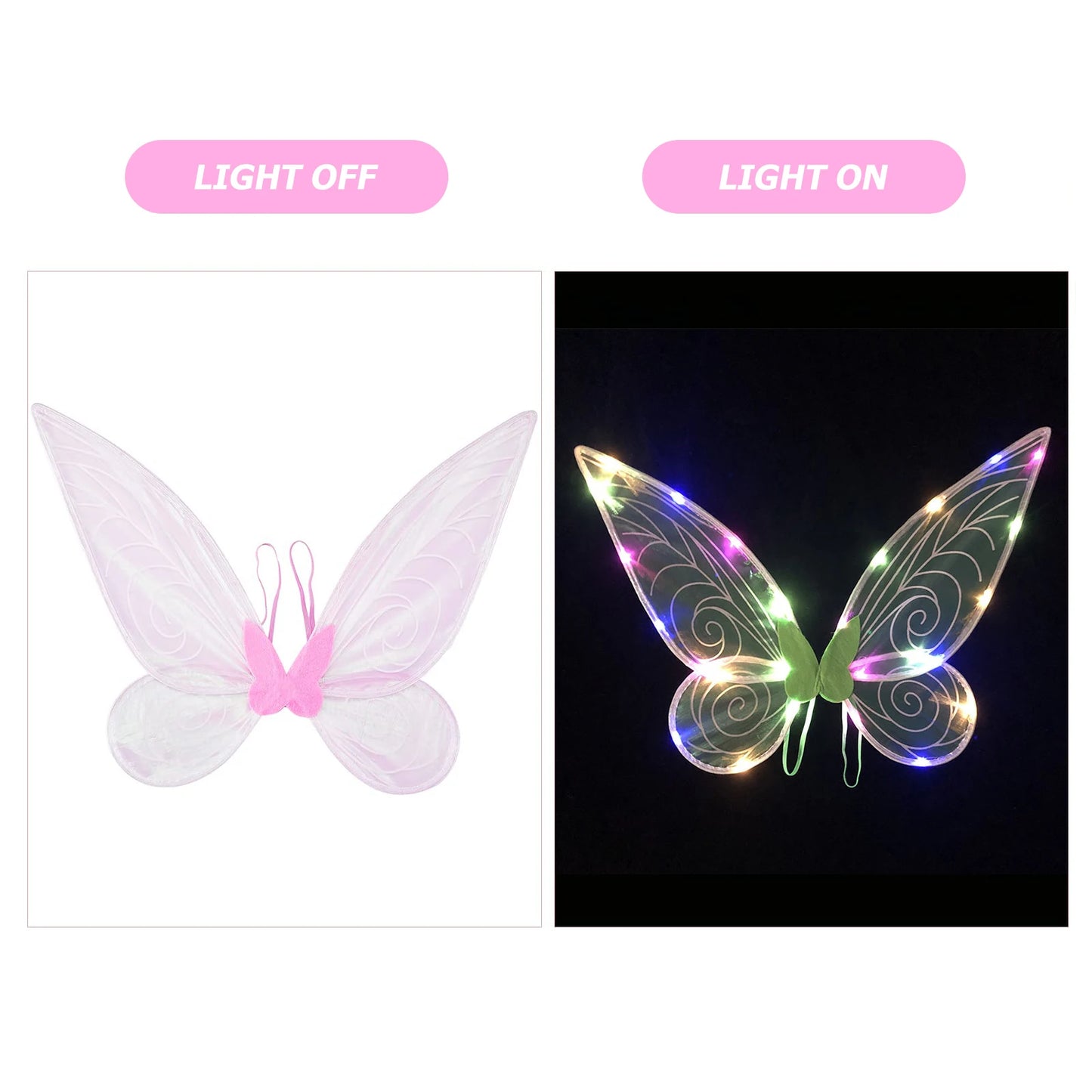 Angel Wings LED Fairy/Butterfly Sequin Wings Glowing