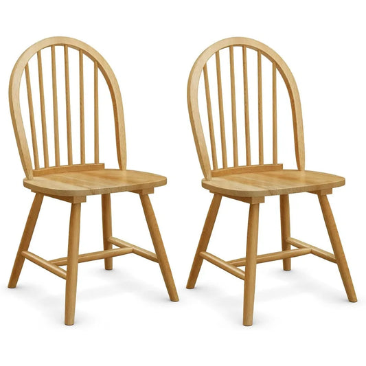 Wooden dining chair 2-piece set vintage rustic