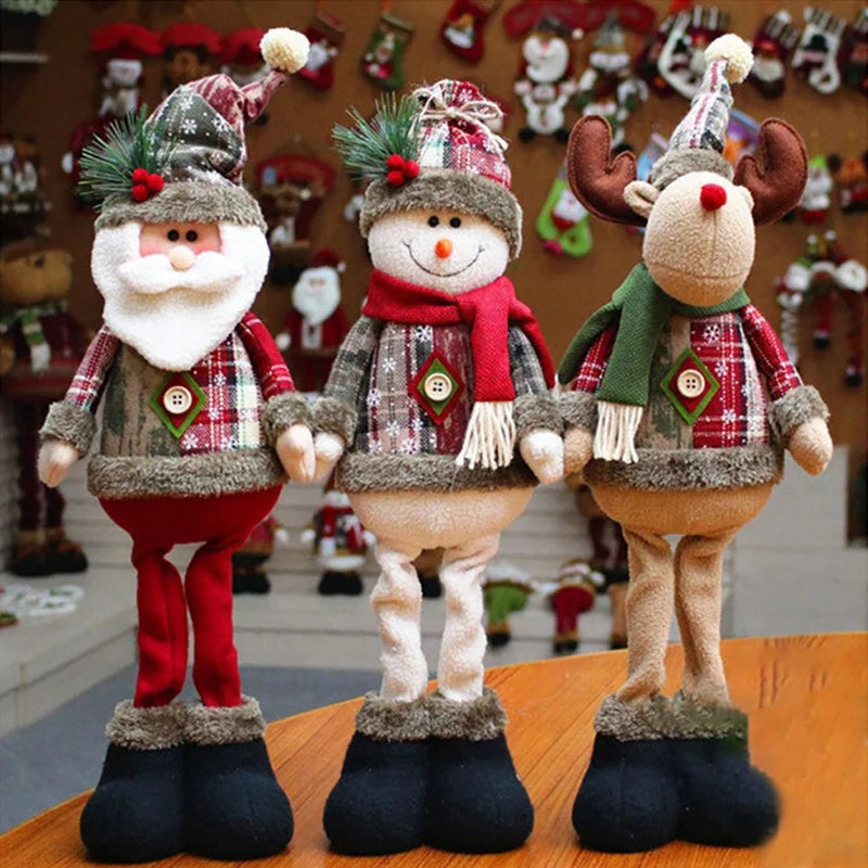 Elk Santa Snowman Doll Christmas Ornaments