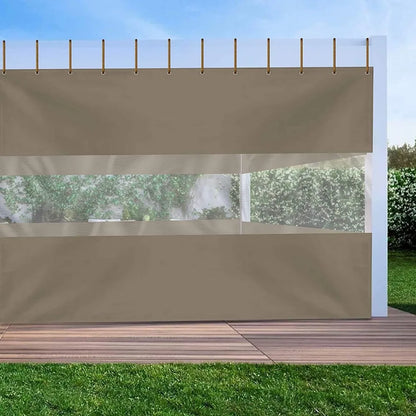 Covers & All Outdoor Clear Panel Curtain, 12 Oz