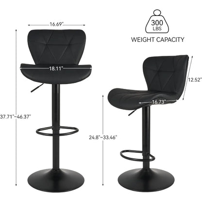 Set of 2, Swivel Counter Height Barstools